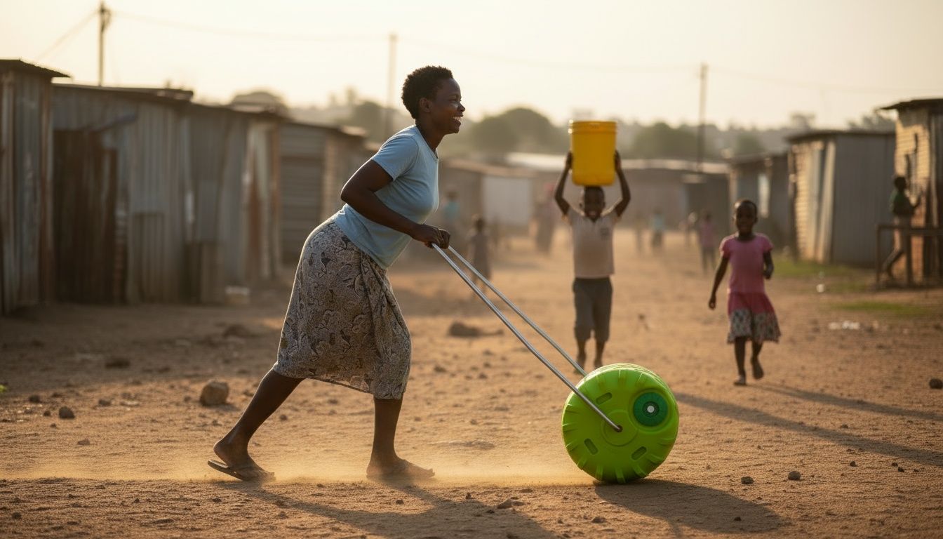 Lady with roller